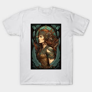 Amazonian Warrior - Art Nouveau Style T-Shirt